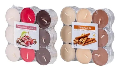 Produktbild von 36 Kerzen Weihnachtsduft 2x18 Stück Duft-Teelichter Duftkerzen Advent Weihnachtlich Tischdeko Kerzenschein Schoko Kirsche Zimt Weihnachten XMAS