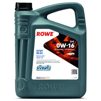 Produktbild von ROWE Hightec SYNT RS D1 für 0W-16 5 Liter Motoröl Motorenöl Öl