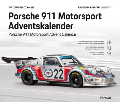 Imagen del producto de FRANZIS 67275 - Calendario de Adviento Porsche 911 Turbo Motorsport, escala 1:43