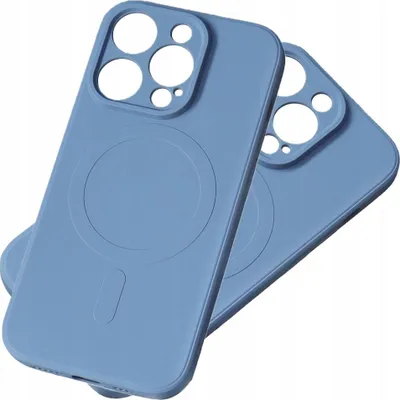 Image de Étui en silicone compatible avec Magsafe pour Iphone 15 Plus Étui en silicone - Bleu marine