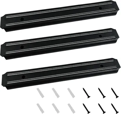 Produktbild von Messermagnet 3 Stück, Edelstahl, Wandmontage, Küchenhelfer
