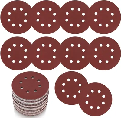 Produktbild von 30x Schleifscheiben 125 mm K40, Klett Schleifpapier für Exzenterschleifer Holz, Metall & Lack