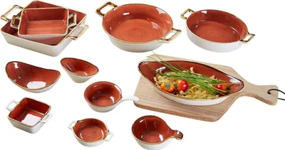 Produktbild von Servierschale rund 10x7cm 8er Set Romo terra