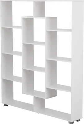 Image de Bibliothèque 11 étagères multiformes blanche EMILY