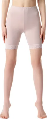Image de Leggings courts pour femme Bellivalini en viscose avec dentelle BLV50-216 (rose poudré, M)