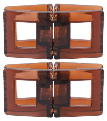 Image de Lot de 2 barrettes magnétiques : barrettes magnétiques élégantes et pratiques pour la coiffure, idéales pour un usage quotidien à la maison ou pour les trajets quotidiens. Couleur : marron