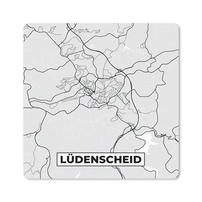 Produktbild von MuchoWow® Mauspad Mousepad Deutschland - Karte - Lüdenscheid - Karte - Stadtplan 30x30 cm - Mousepads - Maus Mat - Pad - Mausunterlage - Gaming