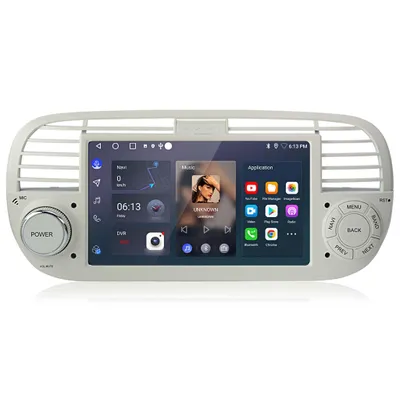Produktbild von Andriod 15 2+64G Carplay Für Fiat 500 2007-2015 7" Autoradio Android 15 GPS Navi WIFI BT RDS DAB+USB DSP