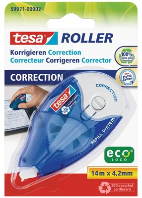 Produktbild von TESA 59971-00002-05, Blau, Weiß, 14 m, 4,2 mm, 100%, 1 Stück(e)