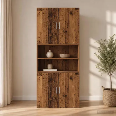 Obrázek produktu pro vidaXL Nástěnná skříňka z recyklovaného dřeva, 80 x 42,5 x 64 cm, dřevovláknitá deska