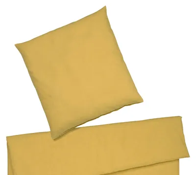 Produktbild von elegante Halbleinen-Kissenbezug einzeln Breeze Farbe Kurkuma Größe 40x80cm