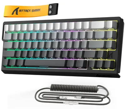 Immagine prodotto di Tastiera meccanica cablata - Layout 60% - Illuminazione RGB - Connessione USB-C - Alluminio