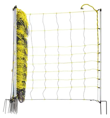 Immagine prodotto di Recinzione per pascolo - Recinzione per animali - Recinzione elettrica - Altezza: 105 cm - Lunghezza: 50 metri - Colore: giallo