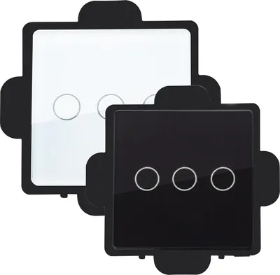 Produktbild von Schalter Touch Dreifach Modern Schwarz