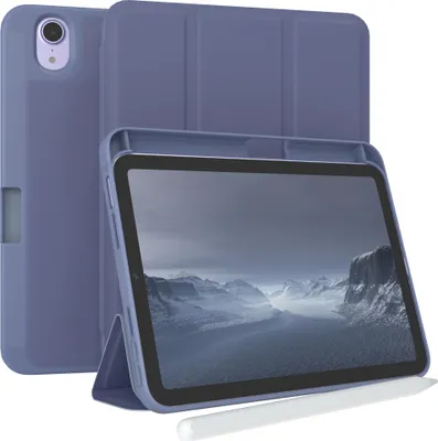Produktbild von EAZY CASE Smartcase mit Stifthalter für Apple iPad Mini 6 (2021) Hülle mit Stifthalterung, Tablet Cover aufstellbar  8,3 Zoll in Blau