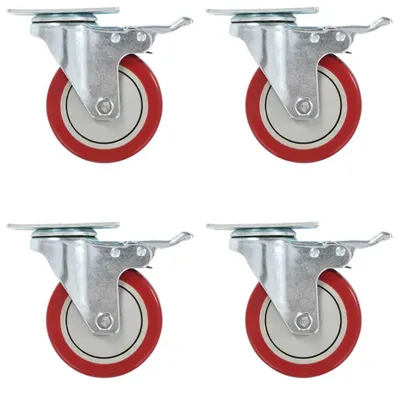 Immagine prodotto di vidaXL Ruote girevoli con freno 4 pezzi 100 mm
