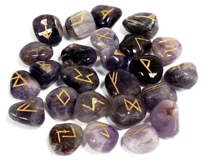 Imagen del producto de juego de Runa de la India en bolsas - Amatista