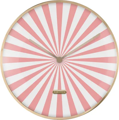 Produktbild von Karlsson - Wanduhr Candy Swirl Dome - Rosa - Ø40cm