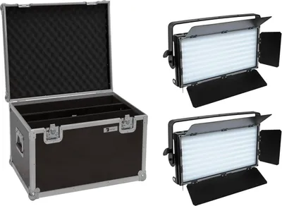 Produktbild von EUROLITE Set 2x LED PLL-480 QCL Panel + Case (20000932)