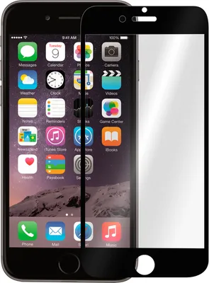 Obrázek produktu pro Ochranné tvrzené sklo pro Apple iPhone 6/ iPhone 6S - Černý okraj
