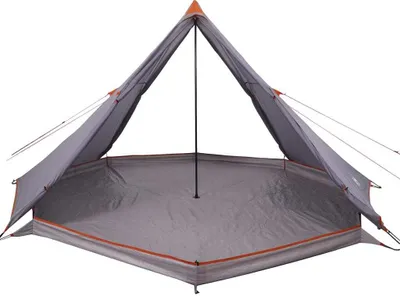 Image de Tente familiale tipi 8 personnes gris et orange imperméable