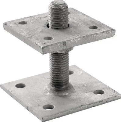 Produktbild von Sttzenfu PPB75G-R 80x80x8 mm Stahl verzinkt zum Aufschrauben Loch- 12 mm 90 mm