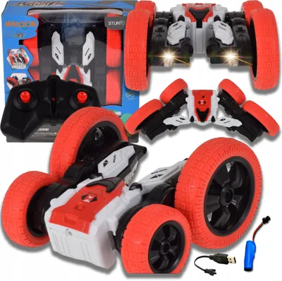 Immagine prodotto di Lolex | Auto acrobatica RC 4x4 - Rotazione a 360° - Telecomandata - Illuminazione LED - Divertimento in derapata