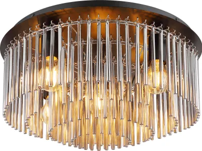 A close-up, studio shot of a ceiling light fixture.