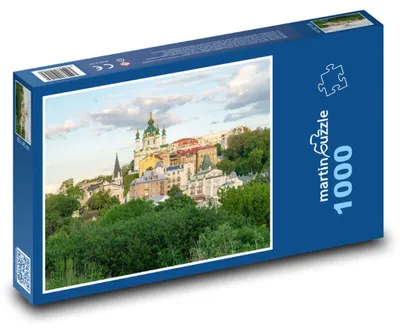 Obrázok produktu pre Puzzle 1000 Panoráma Kyjeva s kostolom sv. Ondreja - martinpuzzle