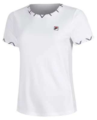 Produktbild von FILA Yamila Damen T-Shirt Weiß/Karomuster XXL