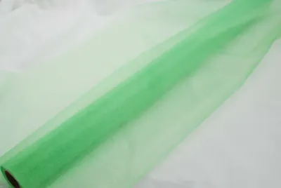 Produktbild von Organza hell grün 10 m x 70 cm - Deko Stoffe Floristik - Tischdeko