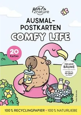 Image de Comfy Life I 20 Ausmal-Postkarten