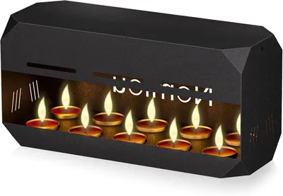 Productafbeelding van Theelichtkaarsverwarmer voor 10 theelichthouders, metalen hoge beveiliging, uniek ontwerp en aangename warmte, tafeloven, kaarsenoven, theelichthaard