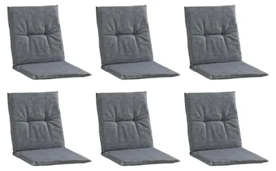 Produktbild von Gartenstuhlauflagen - Dunkelgrau - Niederlehner - 6er Set