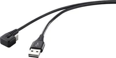 Produktbild von Renkforce USB-Kabel USB 2.0 USB-C® Stecker, USB-A Stecker 1.00 m Schwarz RF-4609276
