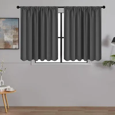 Produktbild von Famanu Verdunkelungsgardinen Set 2 Stück - 60 x 90 cm, anthrazit