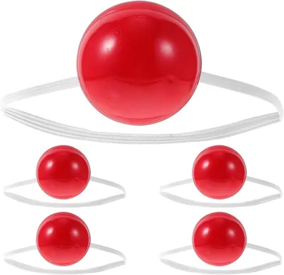 Productafbeelding van Circus clown neus bulk kerst kostuum - Set van 5 - Rode - Feestbenodigdheden Knipperende Clown Neus
