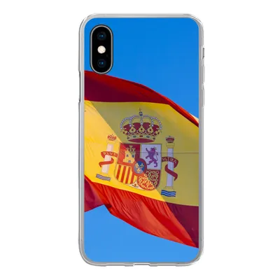Produktbild von MuchoWow® Handyhülle Schutzhülle Hülle für iPhone X Die Nationalflagge von Spanien Silikon Softcase Handy Hülle - Handyhülle