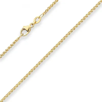 Produktbild von 1,7mm Zopfkette Goldkette Collier Halskette aus 375 Gold Gelbgold 50cm