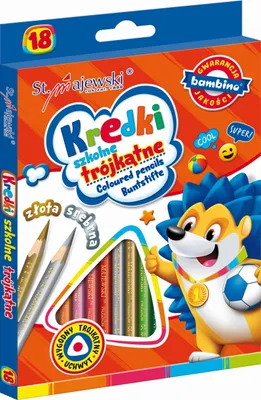 Zdjęcie produktu dla Kredki ołówkowe Bambino 18 kol. trójkątne