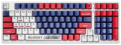 Produktbild von A4tech Gamer mechanische Tastatur Bloody Sports Navy S98 BLMS RGB-Hintergrundbeleuchtung roter Schalter, USB