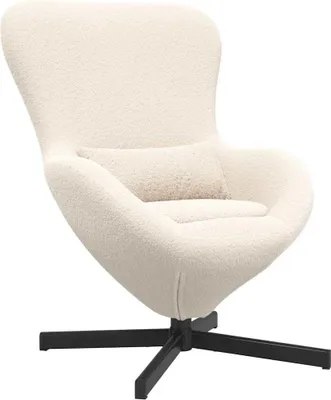 Zdjęcie produktu dla vidaXL Fotel Egg kremowy 63 x 73 x 90 cm Tkanina