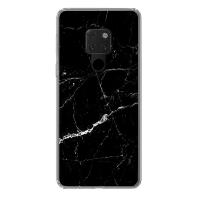 Produktbild von MuchoWow® Handyhülle Schutzhülle Hülle für Huawei P40 Lite Marmor - Schwarz - Marmoroptik - Weiß - Luxus - Stein Silikon Softcase Handy Hülle - Handy