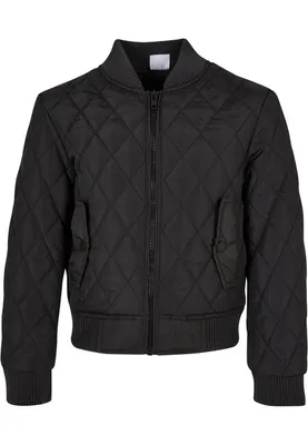 Zdjęcie produktu dla Nylonowa kurtka dziewczęca Urban Classics Diamond Quilt czarna - 122/128