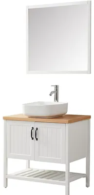 Image de Ensemble de salle de bain blanc 80 cm