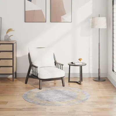 Produktbild von vidaXL Teppich Waschbar Grau φ120 cm