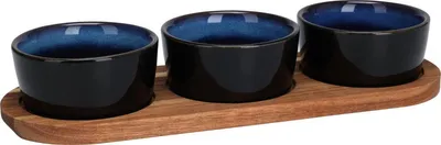 Obrázok produktu pre Koopman EXCELLENT sada servírovacích misiek s drevenou základňou