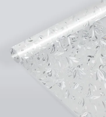Produktbild von Jiubiaz Sichtschutzfolie 3D Bad 90*200cm Sichtschutz Spiegelfolie Blumen Fensterfolie Selbstklebend