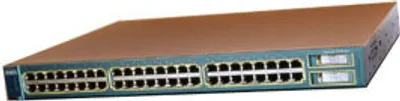 Produktbild von Cisco Catalyst 2950SX-48 Switch SI, IEEE 802.3, IEEE 802.3u, IEEE 802.3x, IEEE 802.3z, 8000 Eintragungen, 13,6 Gbit/Sek, 0,1 Gbit/Sek, SNMP, Telnet, RMON, TFTP, CWSI, (CLI)-based out-of-band, embedded CMS, Ethernet, Fast Ethernet, Gigabit Ethernet