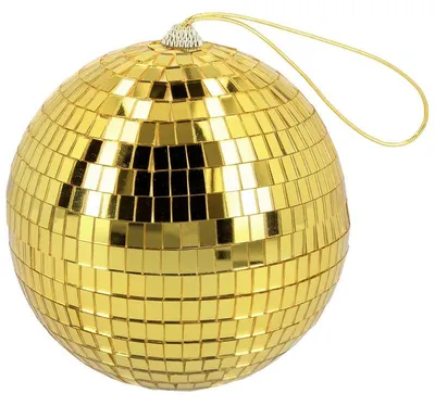 Immagine prodotto di Pallina da discoteca dorata - Decorazione per feste da discoteca - Ø 15 cm